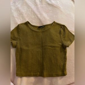 SHEIN brown crop top